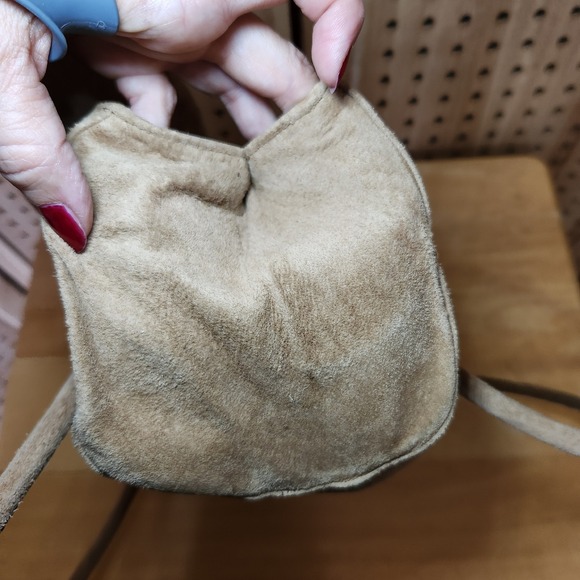 Casual Corner suede leather Purse Bag Soft‎ Camel Color Shoulder Classic - Picture 15 of 15